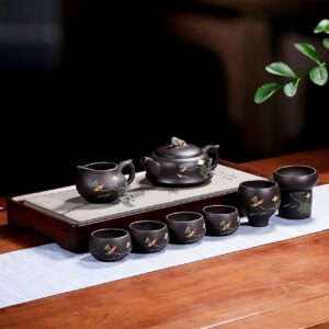 BỘ ẤM CHÉN HẮC SA HÀ ĐƯỜNG NGUYỆT SẮC